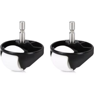 INF Pack de 2 roues avant pour iRobot Roomba 500/600/700/880/980 Noir