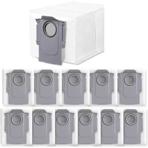 INF Sacs à poussière de remplacement compatibles avec Roborock - Pack de 12, 3.0L ABS + non-tissé