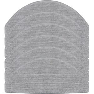 INF Lingettes de remplacement compatibles avec Xiaomi Robot Aspirateur - Lot de 6 lingettes microfibre lavables, gris, 27.5cm x