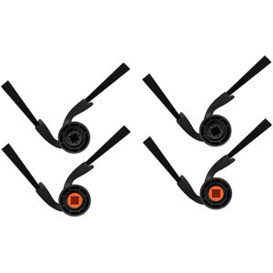 INF Brosses latérales de rechange 4 pièces, ABS+Nylon noir - Compatible avec Xiaomi Mi Robot Vacuum 6/6Max/6pro, montage