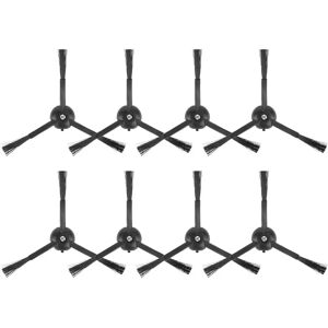 INF Brosses latérales de remplacement x8 - Compatible avec Roborock S8 MaxV Ultra et autres modèles, ABS nylon noir