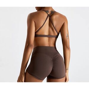 INF Ensemble Brassière de Sport Croisée et Leggings XL café - Publicité INF Ensemble Brassière de Sport Croisée et Leggings XL café - Publicité