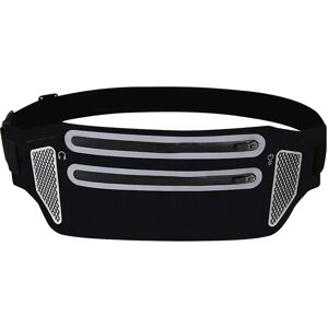 INF Ceinture de course ultra-mince avec pochette pour téléphone Le noir - Publicité INF Ceinture de course ultra-mince avec pochette pour téléphone Le noir - Publicité