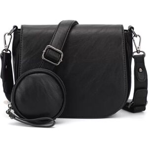 INF Sac bandoulière chic en cuir PU pour femmes Le noir - Publicité INF Sac bandoulière chic en cuir PU pour femmes Le noir - Publicité