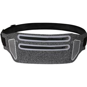 INF Ceinture de course ultra-mince avec pochette pour téléphone Gris - Publicité INF Ceinture de course ultra-mince avec pochette pour téléphone Gris - Publicité