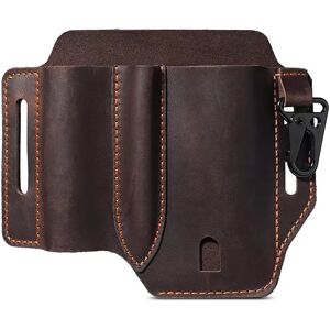 INF Pochette Tactique EDC en Cuir Pleine Fleur - Sac Banane Multifonctionnel avec Clip de Ceinture Universel - Publicité INF Pochette Tactique EDC en Cuir Pleine Fleur - Sac Banane Multifonctionnel avec Clip de Ceinture Universel - Publicité