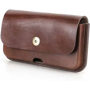 INF Étui de ceinture universel en cuir PU pour téléphones jusqu'à 6.9 pouces Marron