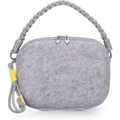 INF Sac Fourre-Tout en Feutre Style Noix de Coco Créatif, Grande Capacité, Trousse à Cosmétiques Polyvalente Gris - Publicité INF Sac Fourre-Tout en Feutre Style Noix de Coco Créatif, Grande Capacité, Trousse à Cosmétiques Polyvalente Gris - Publicité
