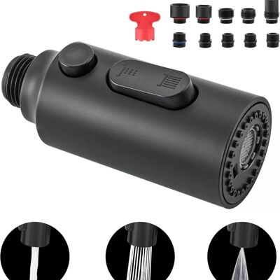 INF Aérateur de Robinet Pivotant pour Évier de Cuisine, Rallonge avec Modes de Pulvérisation Multiples Le noir - Publicité INF Aérateur de Robinet Pivotant pour Évier de Cuisine, Rallonge avec Modes de Pulvérisation Multiples Le noir - Publicité