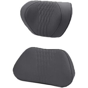 INF Ensemble Coussin et Oreiller de Soutien Lombaire pour Voiture Le noir - Publicité INF Ensemble Coussin et Oreiller de Soutien Lombaire pour Voiture Le noir - Publicité