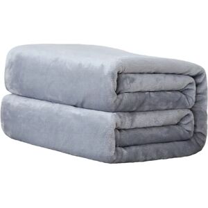 INF Couverture en Flanelle de Polyester Gris Argenté - Douce, Épaisse & Jeté Cadeau Toutes Saisons L - Publicité INF Couverture en Flanelle de Polyester Gris Argenté - Douce, Épaisse & Jeté Cadeau Toutes Saisons L - Publicité