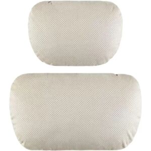 INF Ensemble haut de gamme d'appui-tête et de coussin de soutien lombaire en suède pour un confort ultime Beige - Publicité INF Ensemble haut de gamme d'appui-tête et de coussin de soutien lombaire en suède pour un confort ultime Beige - Publicité