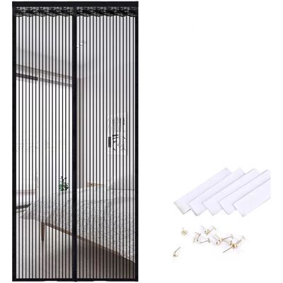INF Rideau de porte moustiquaire magnétique, polyester rayé, 95 cm x 200 cm - Publicité INF Rideau de porte moustiquaire magnétique, polyester rayé, 95 cm x 200 cm - Publicité