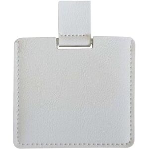 INF Petit Miroir de Beauté Portable avec Étui en PU et Cadre en Acier Inoxydable Blanc - Publicité INF Petit Miroir de Beauté Portable avec Étui en PU et Cadre en Acier Inoxydable Blanc - Publicité