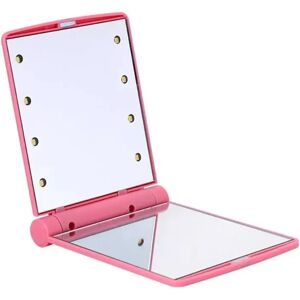 INF Miroir de Maquillage Pliant avec 8 LED - Portable et Compact, Compatible avec les marques Huawei, Samsung et APPLE Rose - Publicité INF Miroir de Maquillage Pliant avec 8 LED - Portable et Compact, Compatible avec les marques Huawei, Samsung et APPLE Rose - Publicité