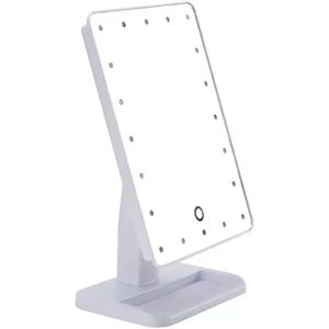 INF Miroir de Maquillage de Table LED avec Capteur Tactile et Rotation à 360° - 20 LED Blanc - Publicité INF Miroir de Maquillage de Table LED avec Capteur Tactile et Rotation à 360° - 20 LED Blanc - Publicité