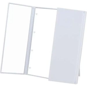 INF Miroir de Maquillage Tri-Pliant à LED - Miroir de Vanité Portable Blanc - Publicité INF Miroir de Maquillage Tri-Pliant à LED - Miroir de Vanité Portable Blanc - Publicité