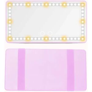 INF Miroir de courtoisie LED rose pour voiture - Écran tactile rechargeable pour pare-soleil - Publicité INF Miroir de courtoisie LED rose pour voiture - Écran tactile rechargeable pour pare-soleil - Publicité