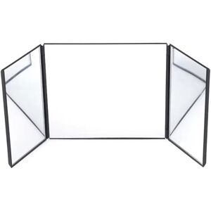INF Miroir de Maquillage Tri-Pliant Noir pour Pare-Soleil de Voiture - Sans Lumière - Publicité INF Miroir de Maquillage Tri-Pliant Noir pour Pare-Soleil de Voiture - Sans Lumière - Publicité