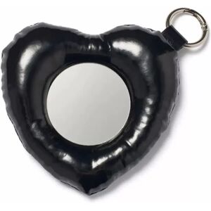 INF Heart-Shaped PU Leather Mini Compact Mirror - Portable Padded Quilted Pocket Makeup Mirror for Travel and Daily Touch-ups Le noir - Publicité INF Heart-Shaped PU Leather Mini Compact Mirror - Portable Padded Quilted Pocket Makeup Mirror for Travel and Daily Touch-ups Le noir - Publicité
