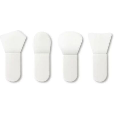 INF Ensemble de 4 pinceaux applicateurs de masque facial en silicone à manche court pour une application uniforme - Publicité INF Ensemble de 4 pinceaux applicateurs de masque facial en silicone à manche court pour une application uniforme - Publicité
