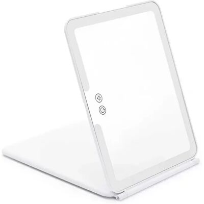 INF Miroir de maquillage LED avec grossissement 3X - Miroir de courtoisie portable et à intensité variable - Publicité INF Miroir de maquillage LED avec grossissement 3X - Miroir de courtoisie portable et à intensité variable - Publicité