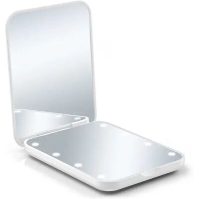 INF Miroir de Maquillage LED Portable avec Grossissement 3x et Lumière Annulaire Blanc - Publicité INF Miroir de Maquillage LED Portable avec Grossissement 3x et Lumière Annulaire Blanc - Publicité