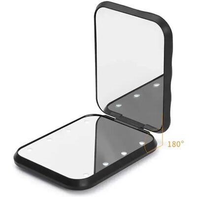 INF Miroir de Maquillage LED Portable avec Grossissement 3x et Lumière Annulaire Le noir - Publicité INF Miroir de Maquillage LED Portable avec Grossissement 3x et Lumière Annulaire Le noir - Publicité