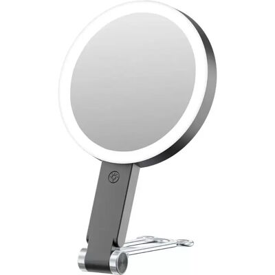 INF Miroir de Maquillage LED - Support Rond Ours Noir - Grossissement 5x - Publicité INF Miroir de Maquillage LED - Support Rond Ours Noir - Grossissement 5x - Publicité