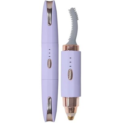 INF Recourbe-cils électrique chauffant et tondeuse à sourcils 2-en-1, rechargeable par USB, chauffage rapide Violet - Publicité INF Recourbe-cils électrique chauffant et tondeuse à sourcils 2-en-1, rechargeable par USB, chauffage rapide Violet - Publicité