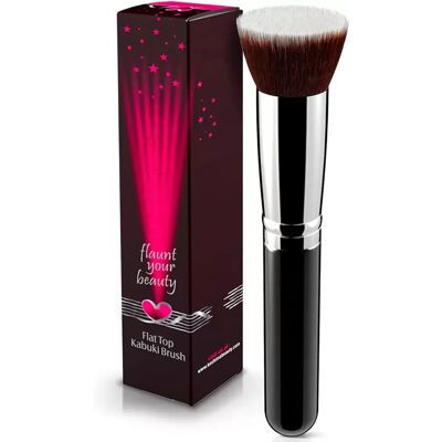 INF Pinceau Fond de Teint Flat-Top Compatible with – Poils Synthétiques Doux, Manche ABS Noir pour Application Sans Traces - Publicité INF Pinceau Fond de Teint Flat-Top Compatible with – Poils Synthétiques Doux, Manche ABS Noir pour Application Sans Traces - Publicité