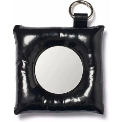 INF Miroir de poche rembourré en PU - Miroir compact carré style coréen pour femmes, voyage et retouches Le noir - Publicité INF Miroir de poche rembourré en PU - Miroir compact carré style coréen pour femmes, voyage et retouches Le noir - Publicité