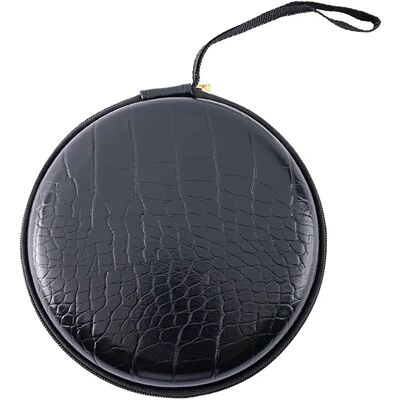 INF Sac miroir de maquillage de voyage LED - Étui cosmétique compact en cuir PU étanche avec LED dimmable 3 couleurs, contrôle - Publicité INF Sac miroir de maquillage de voyage LED - Étui cosmétique compact en cuir PU étanche avec LED dimmable 3 couleurs, contrôle - Publicité
