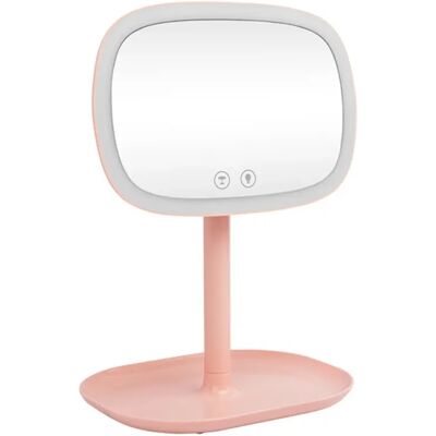 INF Miroir de maquillage LED 2-en-1 avec grossissement 10X détachable, éclairage tactile variable, plateau de rangement, - Publicité INF Miroir de maquillage LED 2-en-1 avec grossissement 10X détachable, éclairage tactile variable, plateau de rangement, - Publicité
