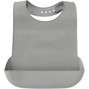 INF Bavoir Adulte Extra Large en Silicone avec Poche Réceptacle - Réutilisable et Imperméable Gris - Publicité INF Bavoir Adulte Extra Large en Silicone avec Poche Réceptacle - Réutilisable et Imperméable Gris - Publicité