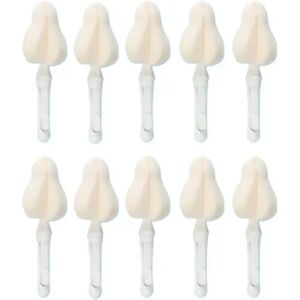 INF Brosse à biberon en éponge avec 10 têtes de brosse à tétine remplaçables - Ensemble de brosses de nettoyage blanches - Publicité INF Brosse à biberon en éponge avec 10 têtes de brosse à tétine remplaçables - Ensemble de brosses de nettoyage blanches - Publicité