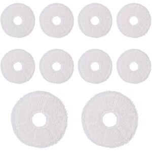 INF Lot de 10 lingettes de rechange pour robots aspirateurs Ecovacs X1/T10/T20/T30pro et Dreame S10/S20/X10/X20/X30 - Nettoyage Blanc