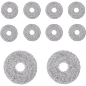 INF Lot de 10 lingettes de rechange pour robots aspirateurs Ecovacs X1/T10/T20/T30pro et Dreame S10/S20/X10/X20/X30 - Nettoyage Gris