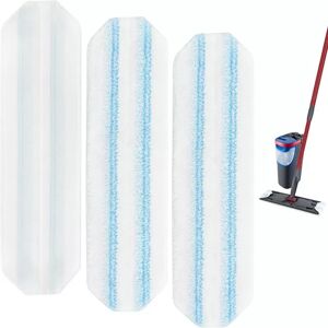 INF Lot de 3 Recharges de Mop Microfibre, Compatible avec Vileda H2Pro & O-Cedar
