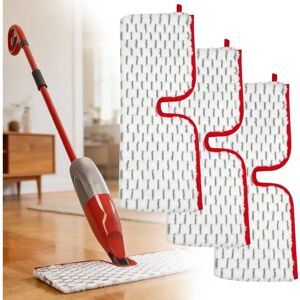 INF Lingettes microfibre pour balai 3 pièces - Tampons réutilisables compatibles avec Vileda et O-Cedar ProMist MAX, nettoyage