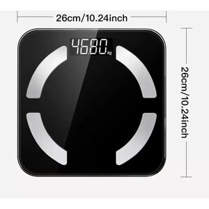 INF Pèse-personne intelligent rechargeable avec rétroéclairage LCD, Type-C 300mAH, Bluetooth 4.0+, précision 0.05kg, verre Le noir - Publicité INF Pèse-personne intelligent rechargeable avec rétroéclairage LCD, Type-C 300mAH, Bluetooth 4.0+, précision 0.05kg, verre Le noir - Publicité