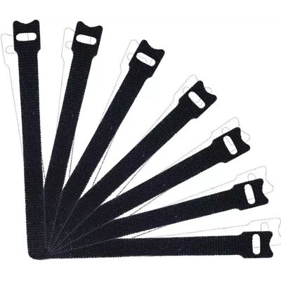 INF Attaches de câble avec Velcro, paquet de 100, Noir - Publicité INF Attaches de câble avec Velcro, paquet de 100, Noir - Publicité