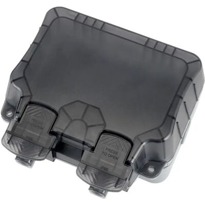 INF Boîte étanche verrouillable pour prise extérieure 146-Type 2-postes, coffret étanche PC+ABS pour jardin et terrasse - Publicité INF Boîte étanche verrouillable pour prise extérieure 146-Type 2-postes, coffret étanche PC+ABS pour jardin et terrasse - Publicité