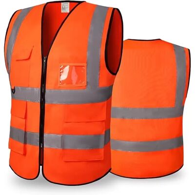 INF Gilet de sécurité réfléchissant haute visibilité avec poches, orange (paquet de 2) XXL - Publicité INF Gilet de sécurité réfléchissant haute visibilité avec poches, orange (paquet de 2) XXL - Publicité
