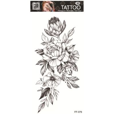 INF Tatouage temporaire imperméable - Motif floral Modèle 3 - Publicité INF Tatouage temporaire imperméable - Motif floral Modèle 3 - Publicité
