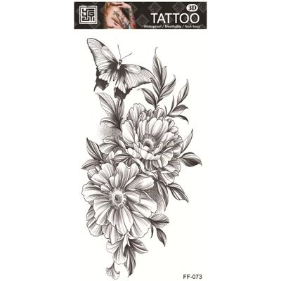 INF Tatouage temporaire imperméable - Motif floral Modèle 4 - Publicité INF Tatouage temporaire imperméable - Motif floral Modèle 4 - Publicité
