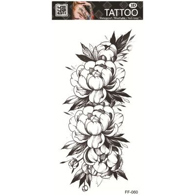 INF Tatouage temporaire imperméable - Motif floral Modèle 6 - Publicité INF Tatouage temporaire imperméable - Motif floral Modèle 6 - Publicité