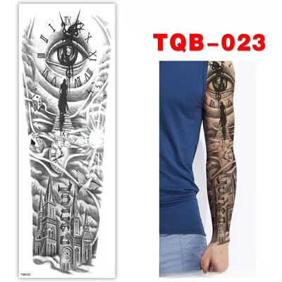 INF Autocollant de tatouage temporaire pour bras complet 5 - Publicité INF Autocollant de tatouage temporaire pour bras complet 5 - Publicité