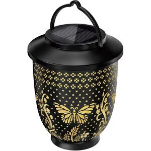 INF Lanterne Solaire de Jardin Extérieure - Motif Papillon, Finition Noire - Publicité INF Lanterne Solaire de Jardin Extérieure - Motif Papillon, Finition Noire - Publicité