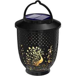 INF Lanterne Solaire de Jardin Extérieure - Paon Noir, Éclairage Paysager LED Étanche - Publicité INF Lanterne Solaire de Jardin Extérieure - Paon Noir, Éclairage Paysager LED Étanche - Publicité